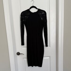 French Connection Black Long Sleeve Dress